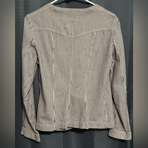 LAL Live a Little Striped Button Down Jacket - Picture 3 of 7